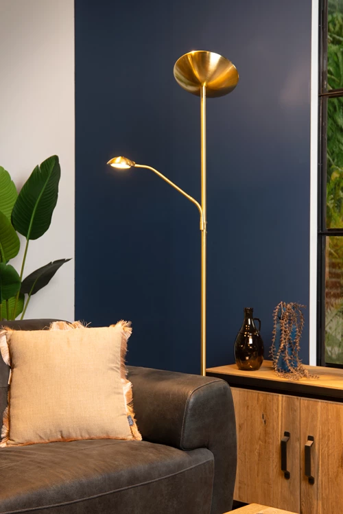 Lucide ZENITH - Leeslamp - LED Dimb. - 3000K - Mat Goud / Messing - sfeer 2